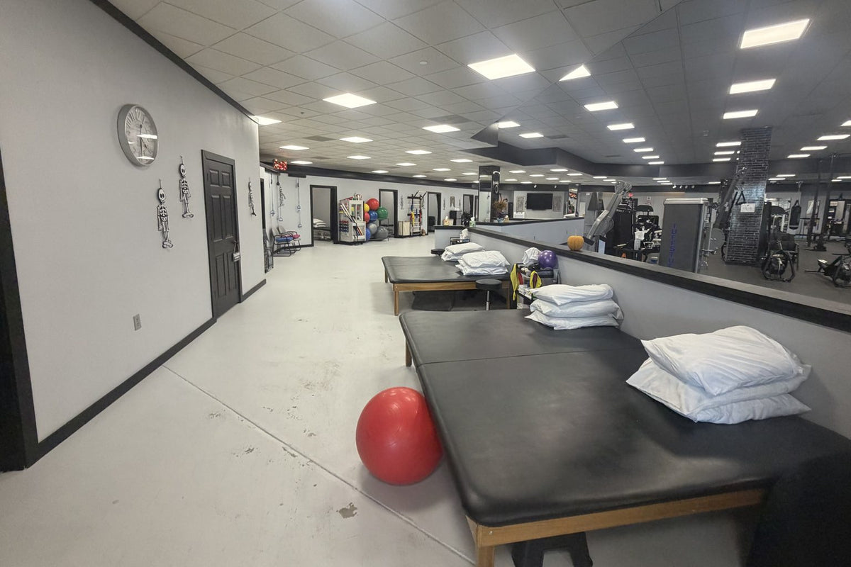 Treatment tables on the Sealy Therapy & Wellness therapy floor