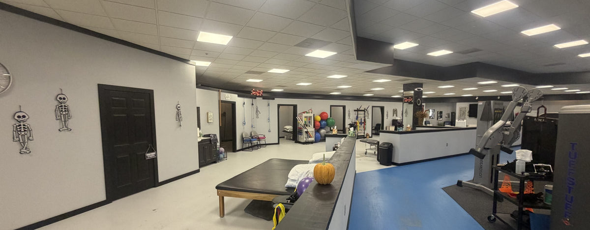 The physical therapy floor at Sealy Therapy & Wellness